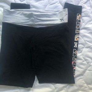 Pink by VS Fold-over Yoga Pants